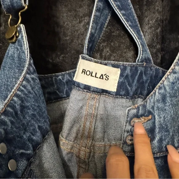 ROLLAA ROLLA’S HIGHWAY OVERALLS CROPPED FLARE JEANS - Picture 9 of 9